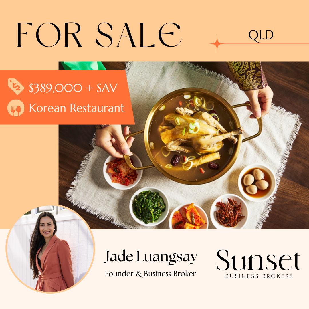SunsetBrokers's tweet photo. 🔥 Profitable Korean Restaurant For Sale! 🔥 

Since 2017, this local gem blends authentic flavors with Chinese herbal principles! 🚀 $575K revenue, $162K profit (FY24), prime spot &amp; recent reno.

💰$389K + SAV
NDA required. 
📩 Jade 0432 742 038

#BusinessForSale https://t.co/vF9VlCIMYg