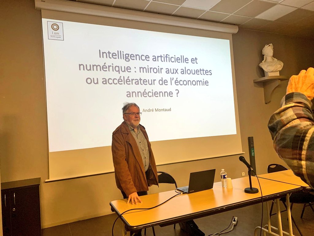 Je donnais ce soir une conférence sur l'impact du numérique et de l'intelligence artificielle sur l'industrie annécienne.