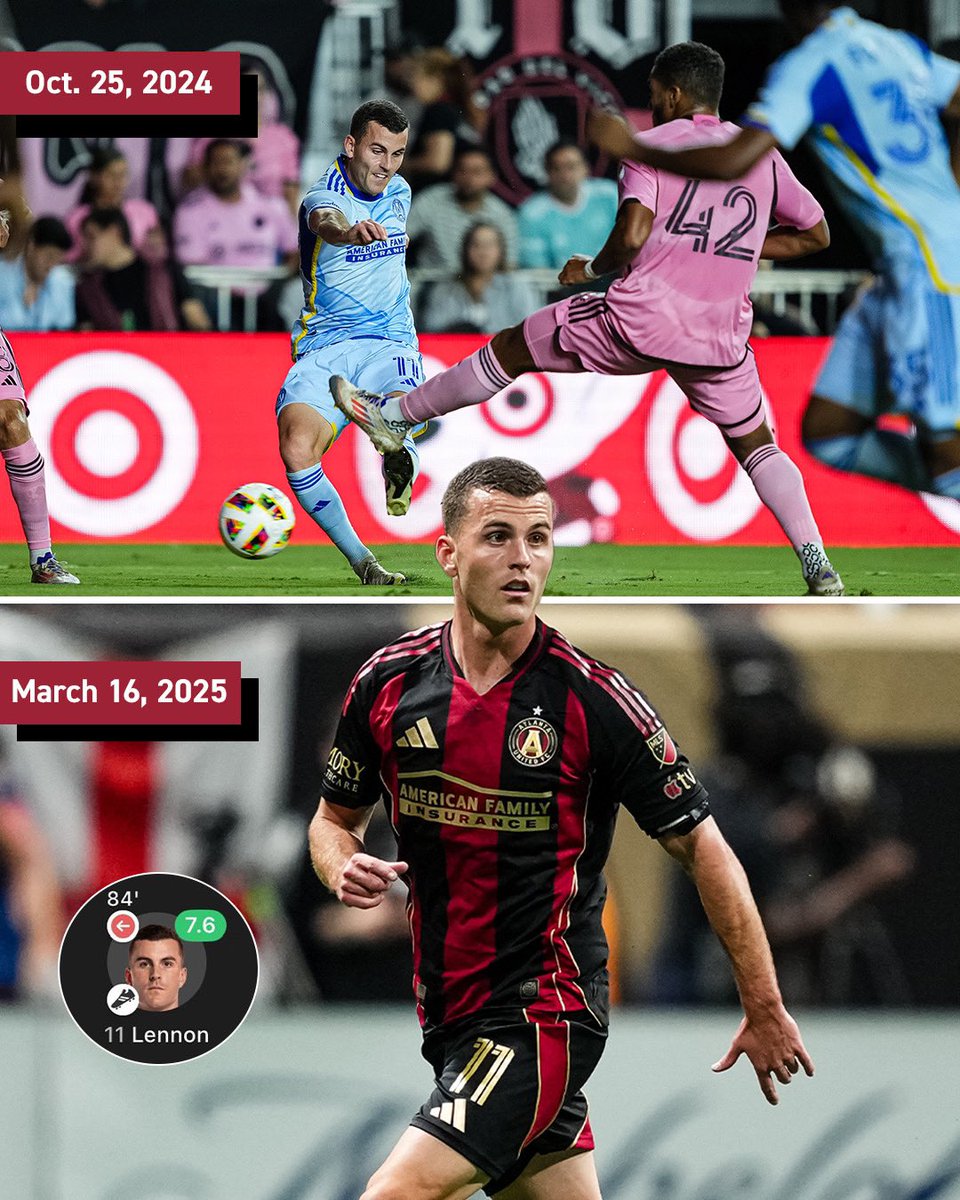 The same opponent. 142 days apart.

It's so good to have <a href="/brookslennon/">Brooks Lennon</a> 𝐛𝐚𝐜𝐤 👏