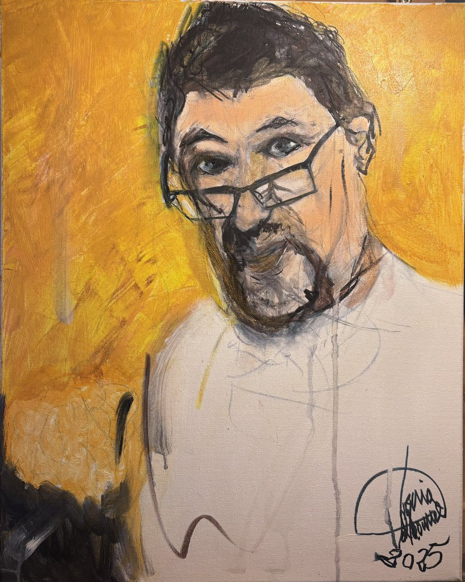 Retrato de Antonio Menassa.
Acrílico sobre lienzo.
40 cm x 50 cm.
Autora: Virginia Valdominos.
Colección privada del Dr. Menassa.