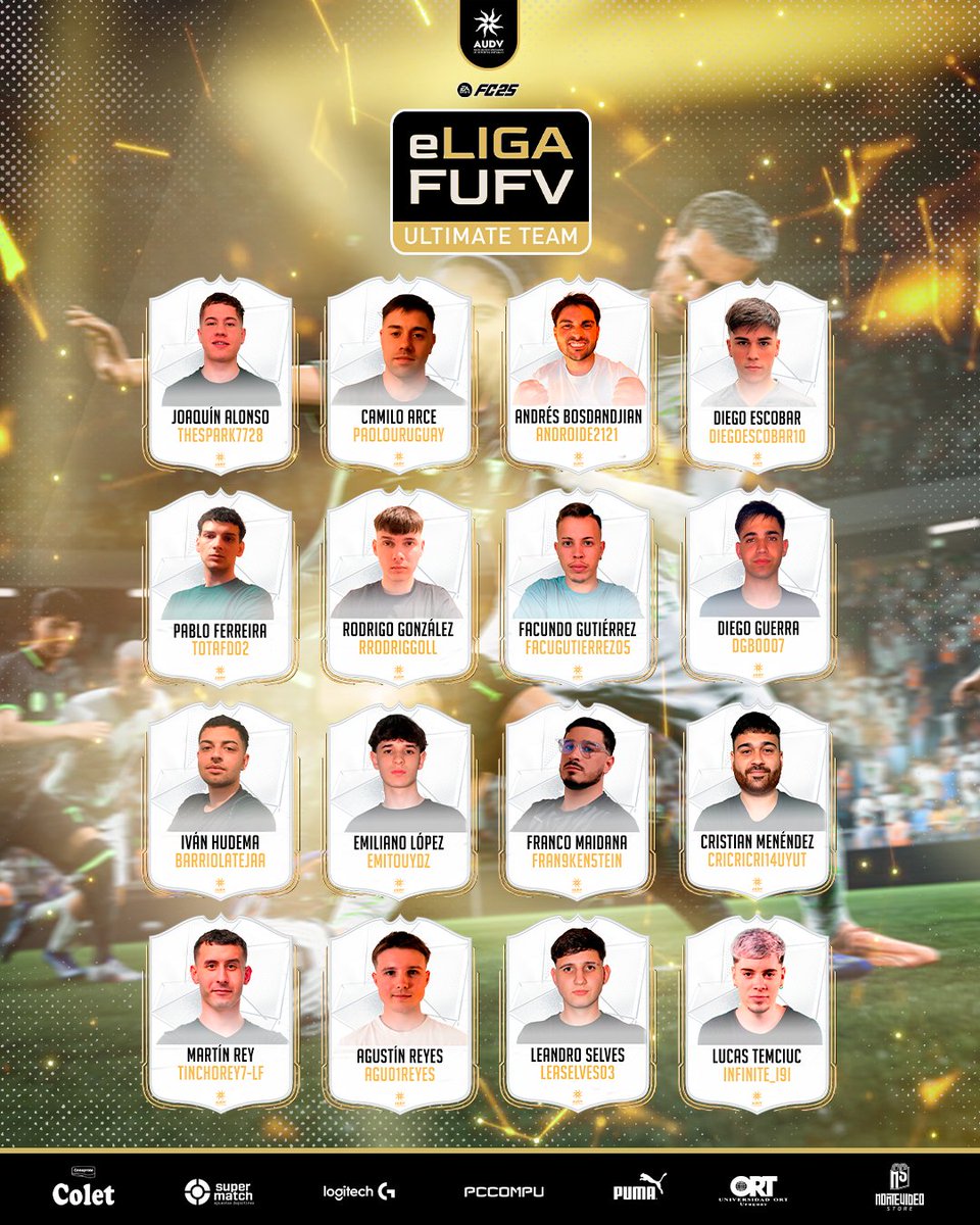 Llega la #eLigaFUFVUT presentada por #Colet el torneo de ultimate team en #FC25 que busca al mejor jugador de Uruguay 🇺🇾 🏆 

🔹16 participantes
🔹7 rondas en formato suizo
🔹8 clasificados a instancias finales 
🔹$ 10.000 pesos Uruguayos al campeón 
🔹Martes y Jueves en vivo