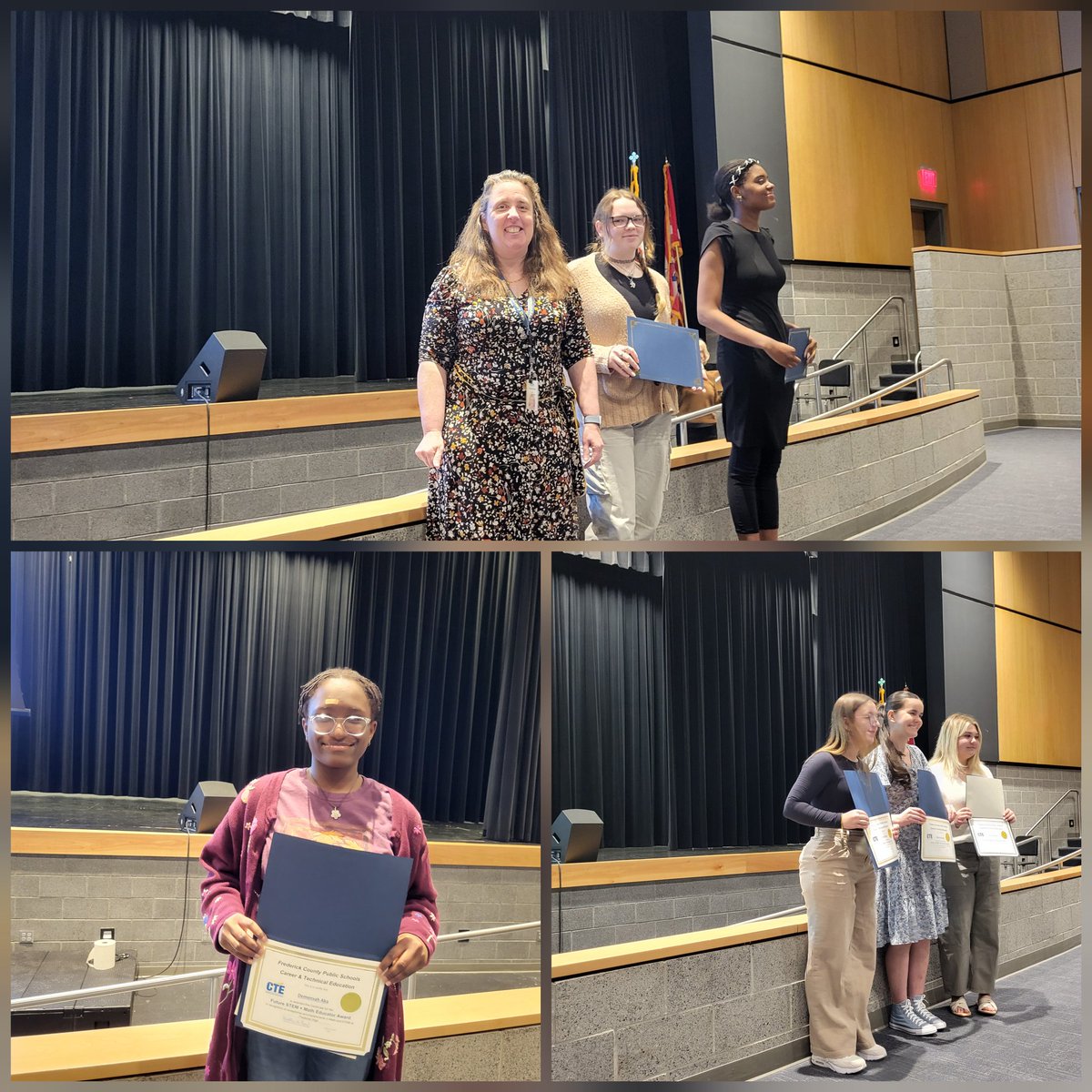 SSislerFCPSmath's tweet image. Celebrating our high school Future STEM Educator award recipients! High schoolers were busy tonight, but glad to celebrate these amazing students. #fcpssecmath #fcpstechfair