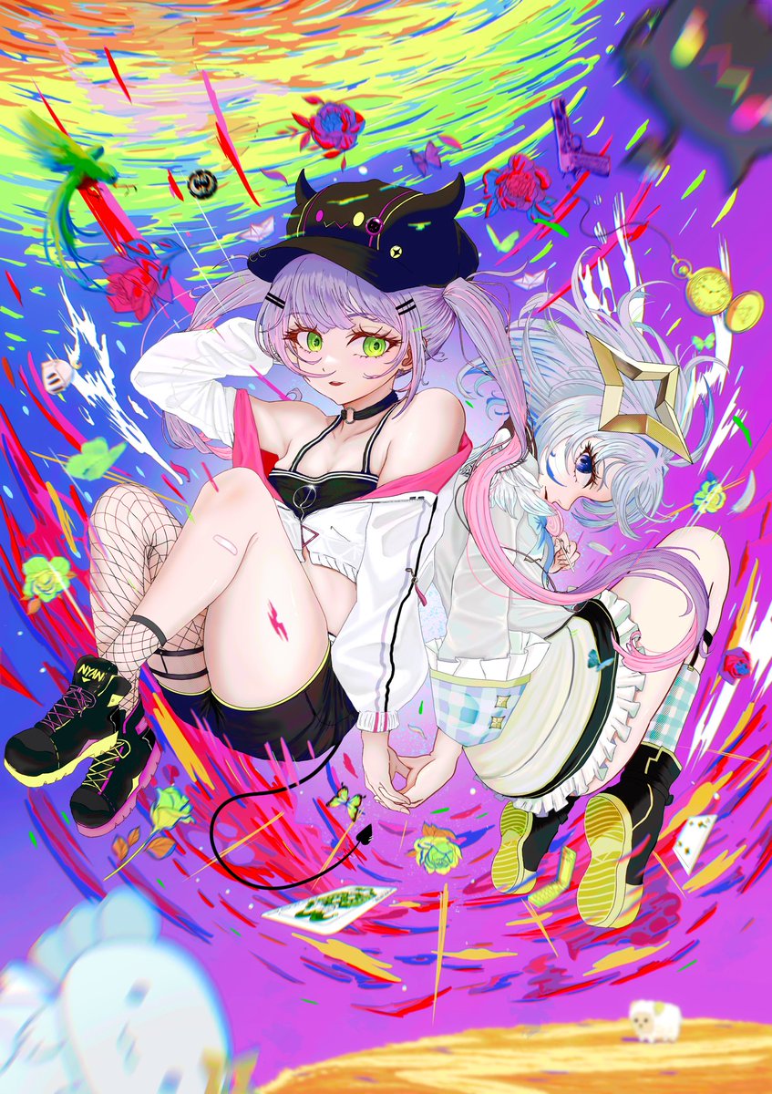 rabkong0903's tweet image. 悪魔vs 天使(天使vsゴリラ）
#かなたーと #TOWART