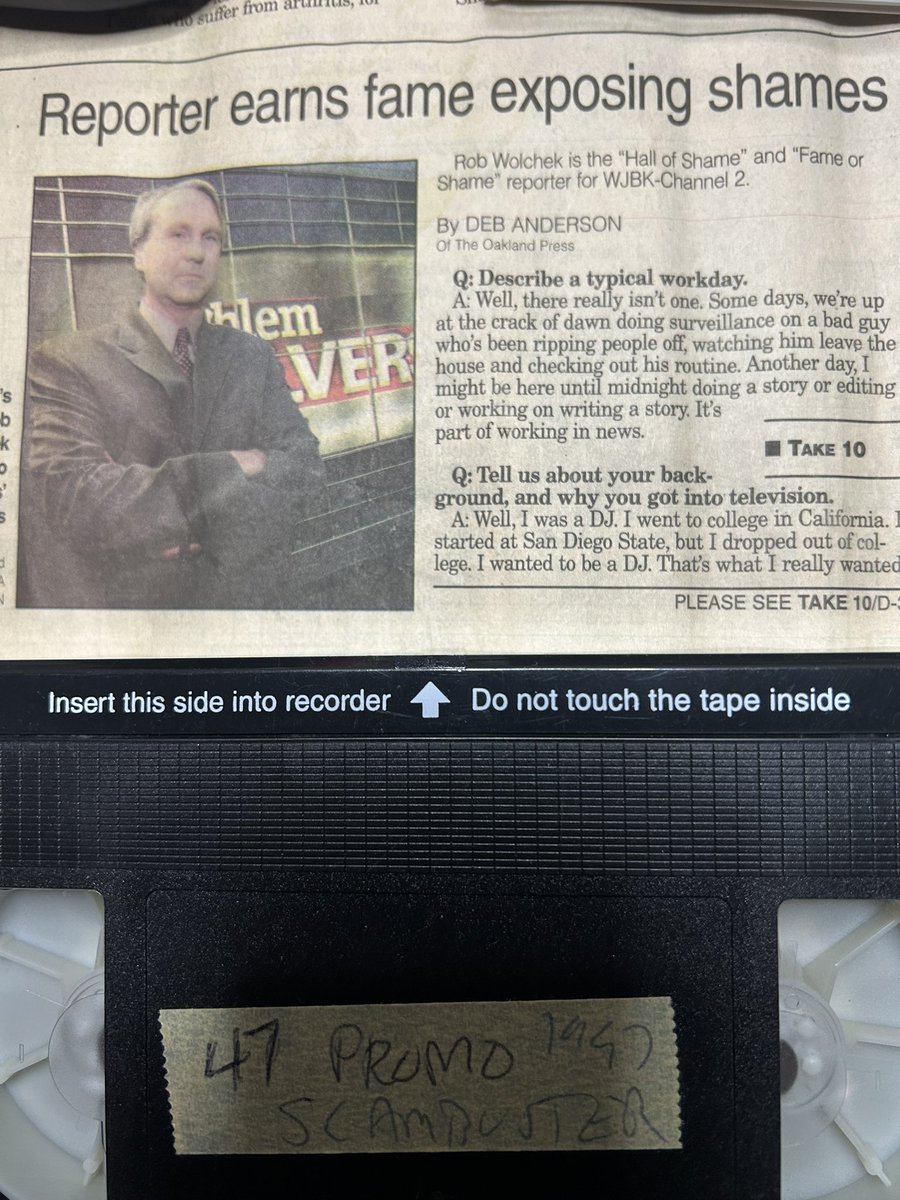 Remember newspapers?  VHS tapes?  Digging through a box and found a blast from the past!