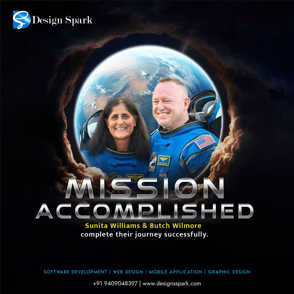 designspark_004's tweet image. Sunita Williams, the celebrated astronaut, has safely returned to Earth after a nine-month mission aboard the International Space Station.This moment is a testament to human resilience and the spirit of exploration. Sunita Williams continues to inspire millions