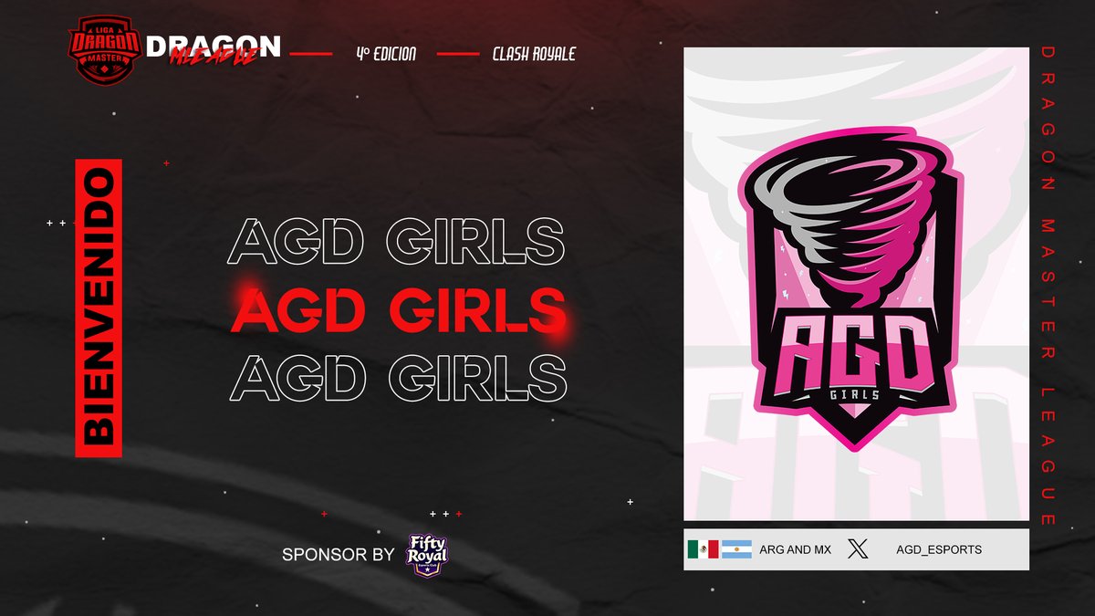 Dragon MLeague (@liga_dragonmgg) on Twitter photo #CR | Presentación✨ | 24/36 🔥
🇲🇽🇦🇷 | <a href="/AGD_eSports/">𝘈𝘎𝘋 𝘦𝘚𝘱𝘰𝘳𝘵𝘴 🌪️</a>
Ellas vienen mas fuertes en esta edicion para escribir su nombre en la DragonMLeague 🤩
#DragonMLeague #GoDML #CR | Presentación✨ | 24/36 🔥
🇲🇽🇦🇷 | <a href="/AGD_eSports/">𝘈𝘎𝘋 𝘦𝘚𝘱𝘰𝘳𝘵𝘴 🌪️</a>
Ellas vienen mas fuertes en esta edicion para escribir su nombre en la DragonMLeague 🤩
#DragonMLeague #GoDML