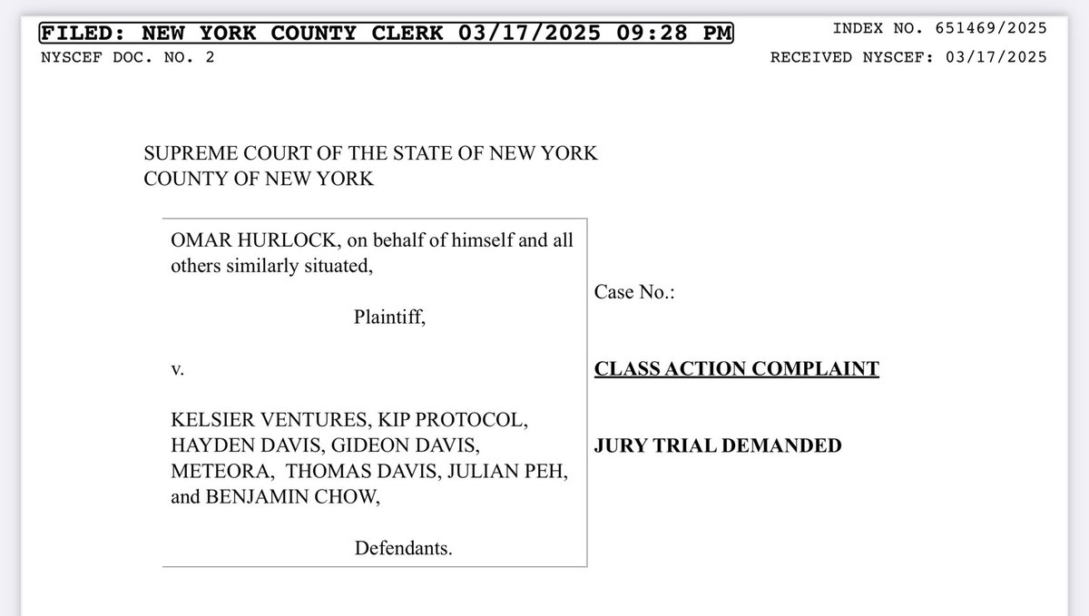 Hayden Davis and his goons, as well as Meteora just got sued over the Libra  launch. Given that these memecoin launch platforms are centralized, we  could just make it standard practice to