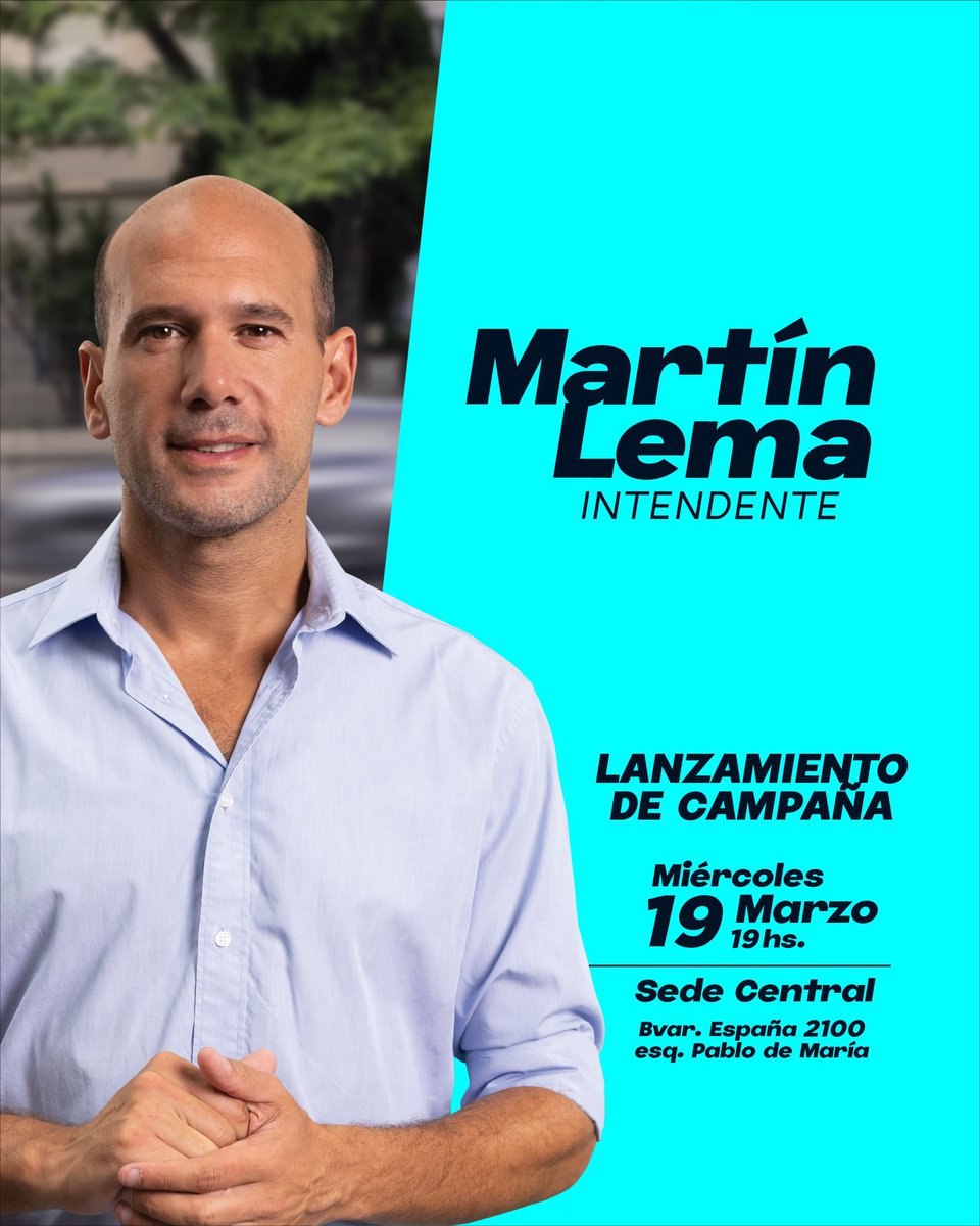 Gran acto lanzamiento.
Martín Lema Intendente ✓