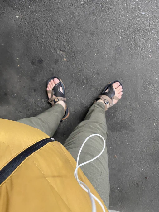 流石に今日はサンダルの日じゃなかった 