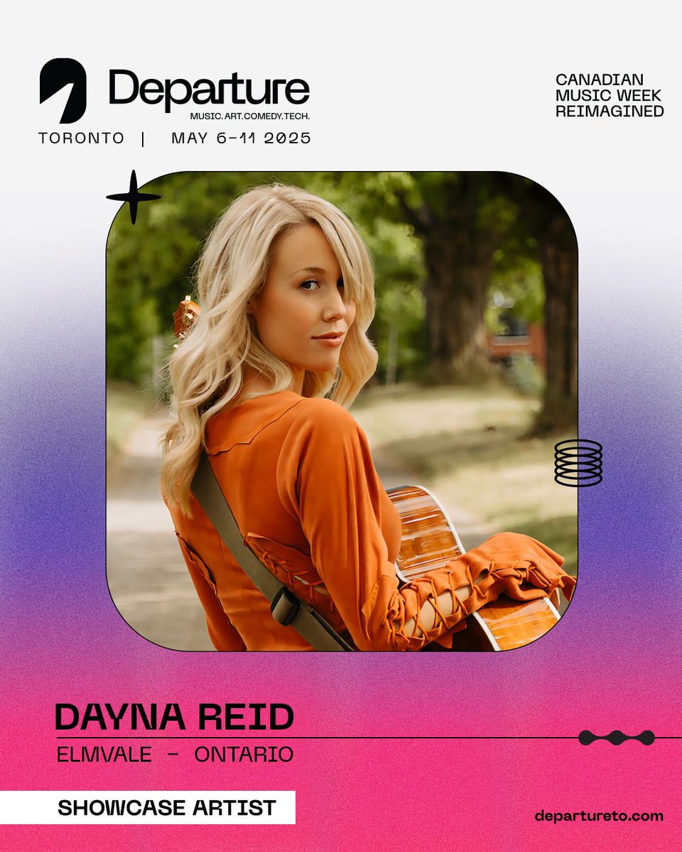 Dayna Reid (@daynareidmusic) on Twitter photo Can’t wait to join <a href="/departurefest/">Departure Festival + Conference</a> May 5-11 in Toronto for a reimagined Canadian Music Week! I’ve always wanted to play this event and now it’s happening. More details soon!
#Toronto #DepartureFest #CMW #CanadianMusicWeek #countrysinger Can’t wait to join <a href="/departurefest/">Departure Festival + Conference</a> May 5-11 in Toronto for a reimagined Canadian Music Week! I’ve always wanted to play this event and now it’s happening. More details soon!
#Toronto #DepartureFest #CMW #CanadianMusicWeek #countrysinger