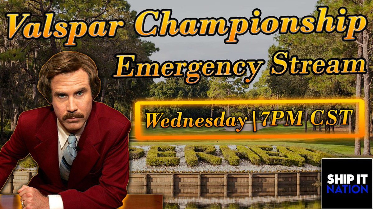 There are early rumblings of a weather edge and you know how the Big Guy feels about that👀

🚨24 Hour Emergency Stream Warning for The Valspar Championship!🚨

Like &amp; Repost for a $100 ticket to build with me, be there @ 7PM LTZ (CST) LIVE on the <a href="/ShipItNation/">Ship It Nation</a> YT Channel!🤑