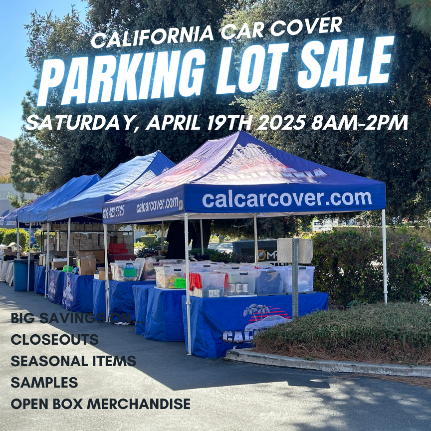 One month away. Join us in Simi Valley, Ca for our annual Spring Tent Sale. Always plenty of deals, cool cars, good people and more. 8am-2pm at CCC Headquarters. calcarcover.com/parkinglotsale