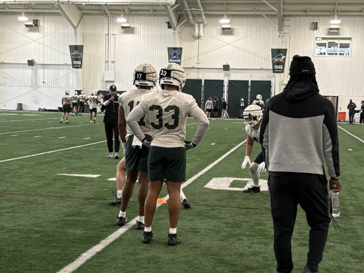 First Spring Practice at MSU for Dakota’s Justin Bell #62 and Dimari Malone #33… Wishing you the Best.
