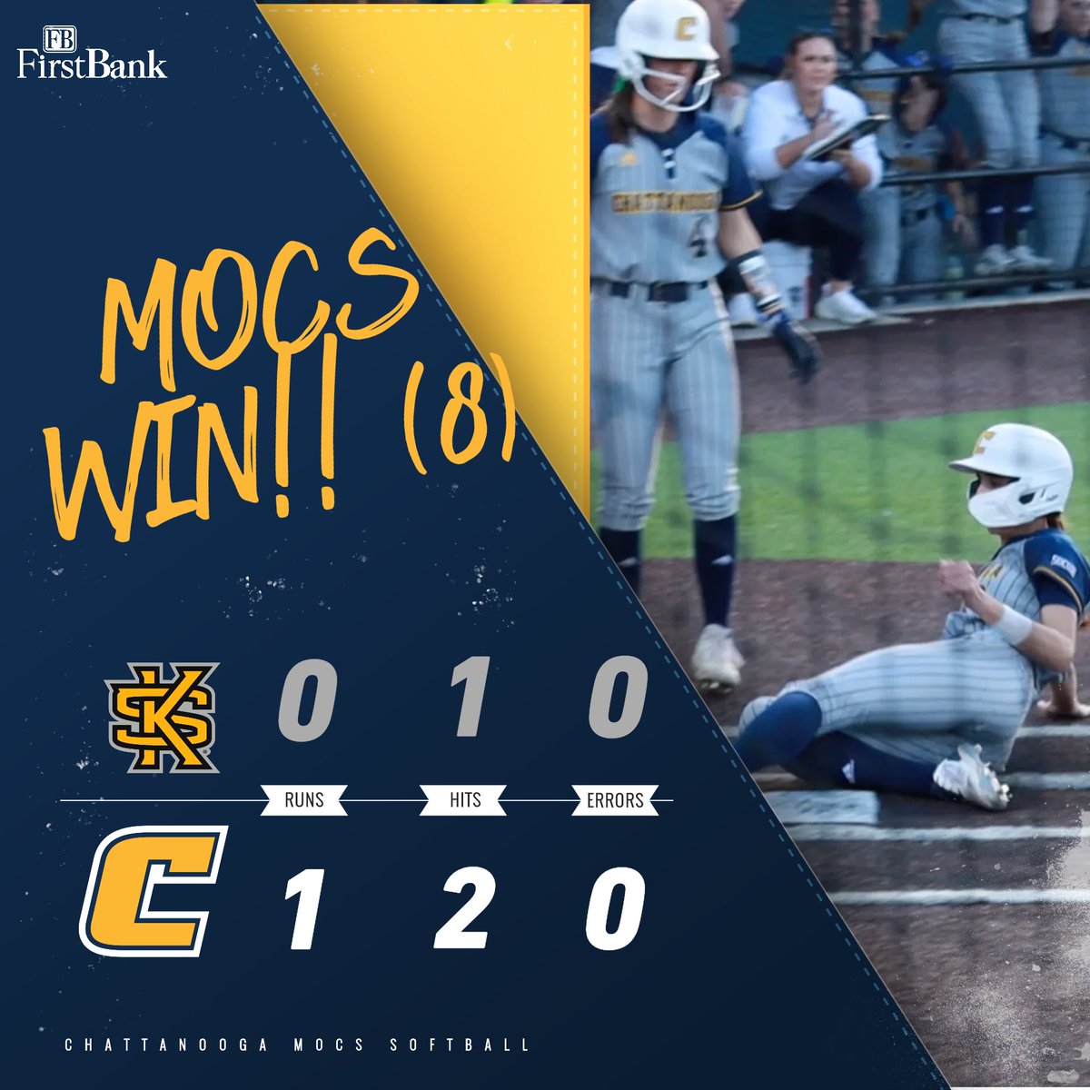 Mocs get the win over <a href="/KSUOwlsSB/">Kennesaw State Softball</a> on a wild pitch in the bottom of the eighth!!
SoCon season starts Saturday at home against UNCG. Get tickets at GoMocs.com
#GoMocs