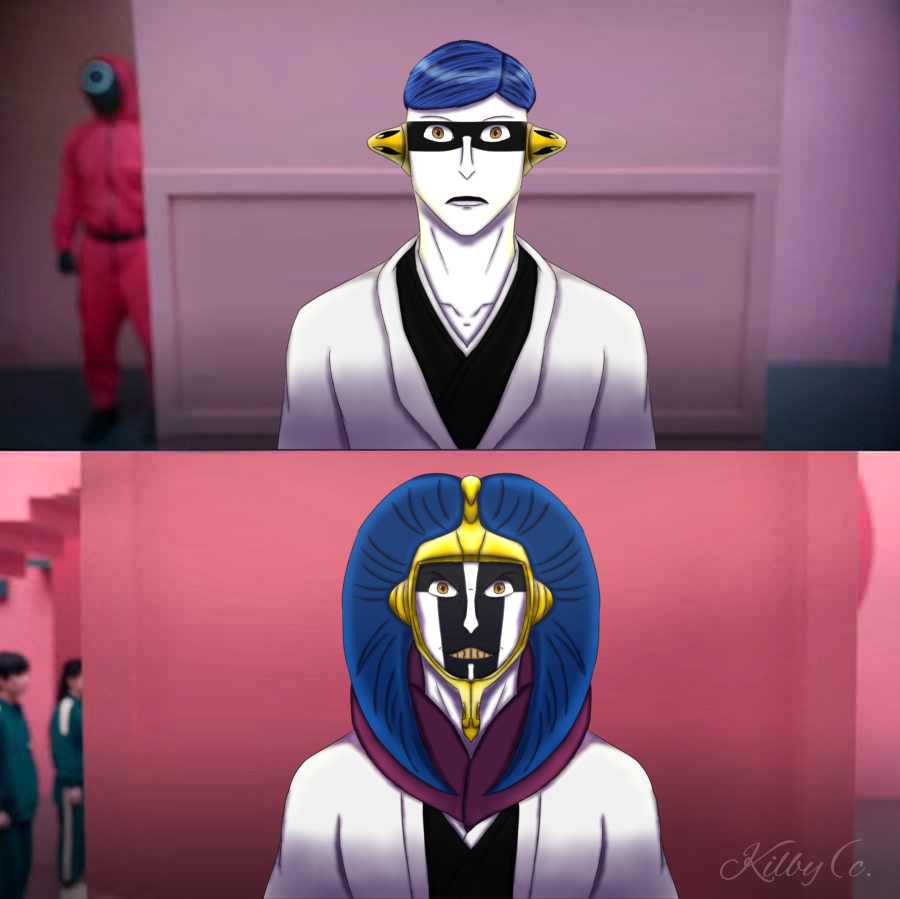 QilbyT's tweet photo. I did the squid game trend with my comfort character. part2/2 #bleach #mayurikorotsuchi #onepiece #caesarclown https://t.co/xEkBqK5WIr
