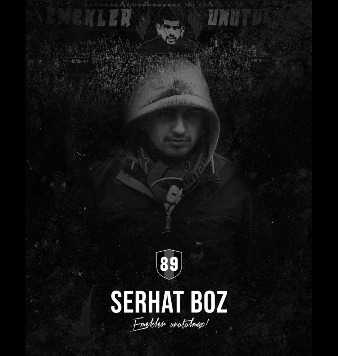 bu tribünde çok canımız yandı ama senin yakışını hiç söndüremedik abi.. seni asla unutmayacağız… #serhatboz