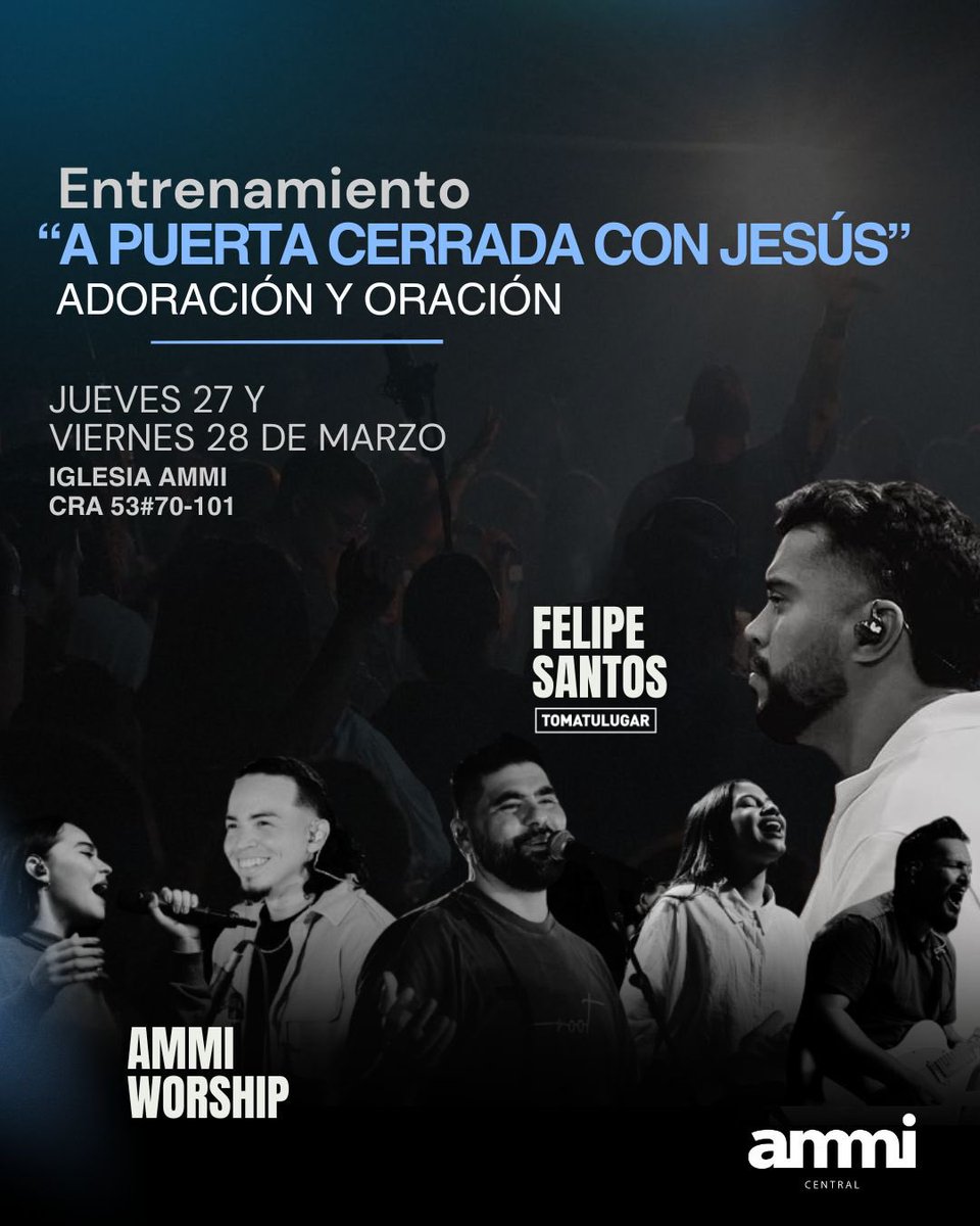¡Gran Entrenamiento! 

🔥A PUERTA CERRADA CON JESÚS | Adoración y oración 

📅 Jueves 27 y viernes 28 de marzo 

✨Ya están las inscripciones abiertas, aparta tu cupo en este link👇🏻 forms.gle/SEpu5bw4mSsABf…