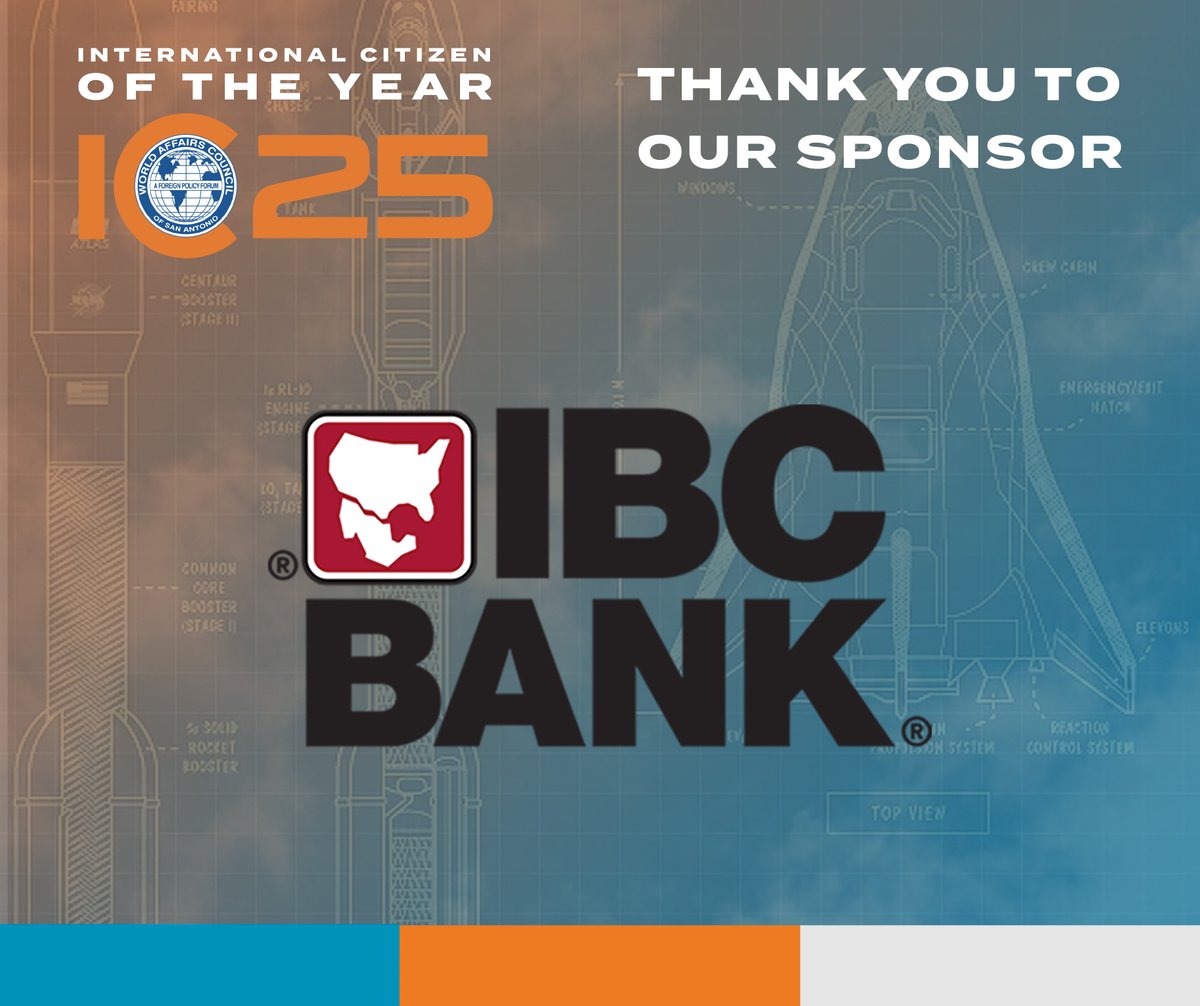 Thank you to <a href="/ibc_bank/">IBC Bank</a> for being a <a href="/WorldAffairsSA/">World Affairs SA</a> sponsor of the 2025 International Citizen of the Year Award Celebration honoring Jim Perschbach. Go to bit.ly/49kLSsI to read more about how they give back.