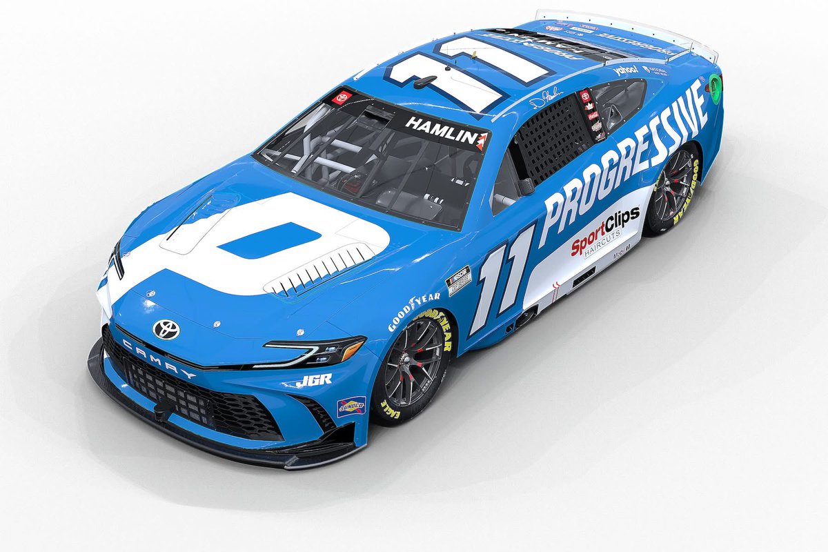 thecrewchief's tweet photo. NEWS: Progressive Insurance will sponsor Denny Hamlin in 18 of the remaining 31 races in the NASCAR Cup Series season. Hamlin will debut the car this weekend at Homestead-Miami Speedway. 

Photo Credit: Joe Gibbs Racing https://t.co/6n2G8CZ98d