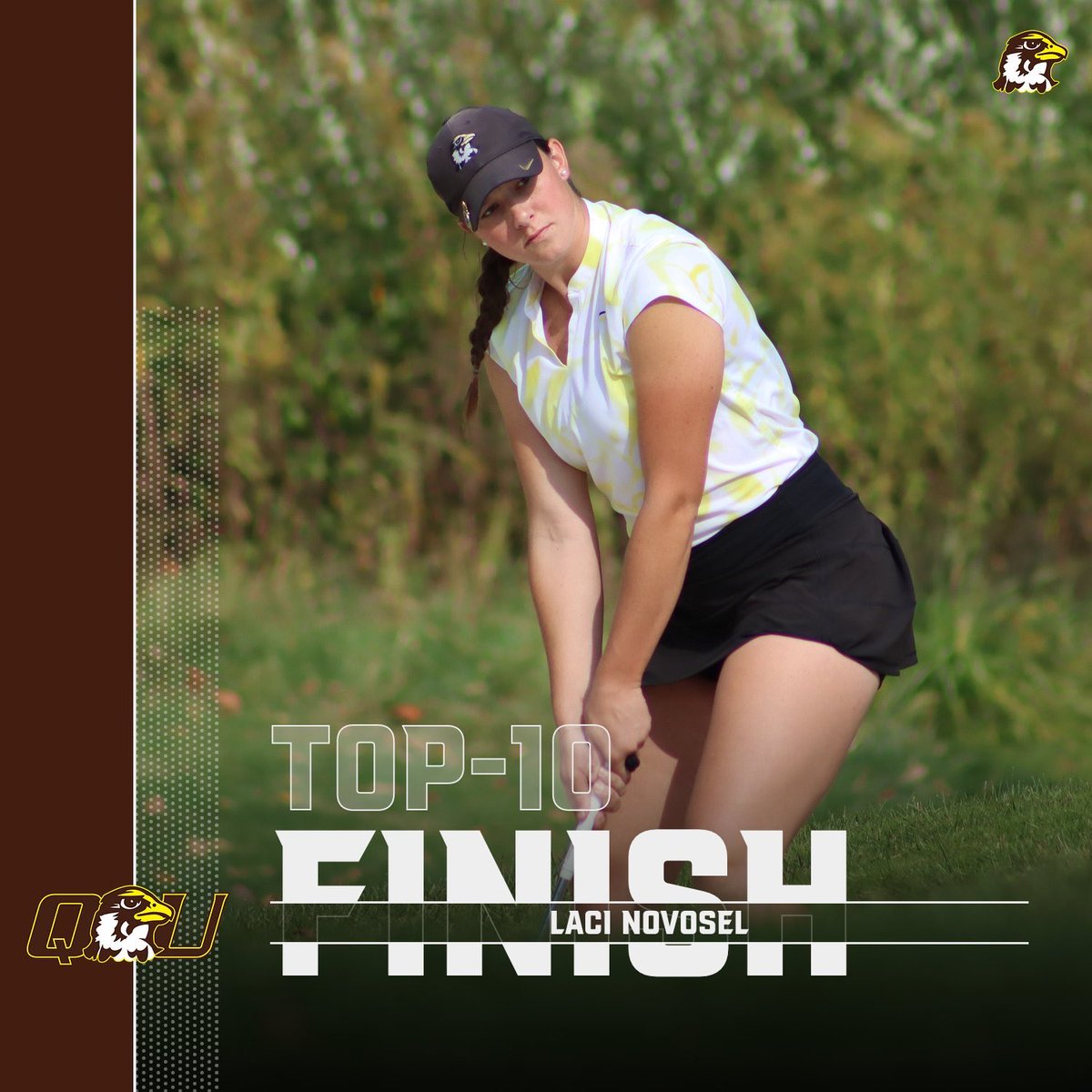 Novosel was able to make a tenth place finish, out 79 participants, in this week’s Midwest intercollegiate tournament!
#qwincy l #hawkssoarhigher