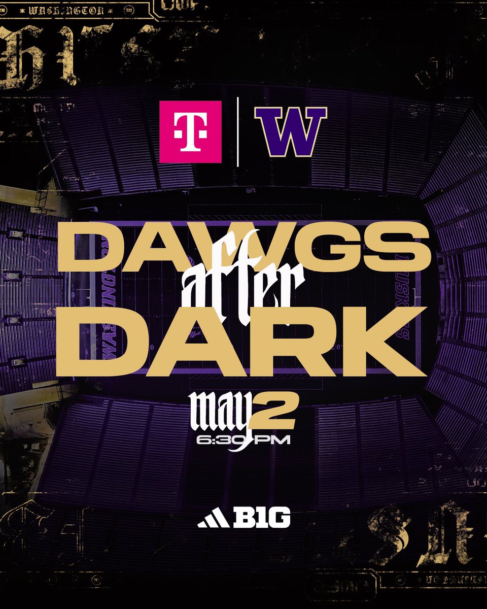 Gather your pack for Friday night lights at the Greatest Setting on May 2! 

Free tickets for the Dawgs After Dark spring game are available NOW!

Claim your FREE tickets 🎟️ ➡️ GoHuskies.com/SpringFootball
📆 May 2
🕓 6:30 PT
🏟️ Alaska Airlines Field <a href="/AlaskaAir/">Alaska Airlines</a>