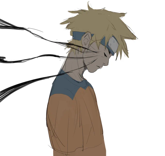 I've been struggling with motivation to draw these past days, especially relating to A/I and all that, so today I tried to draw a quick Naruto