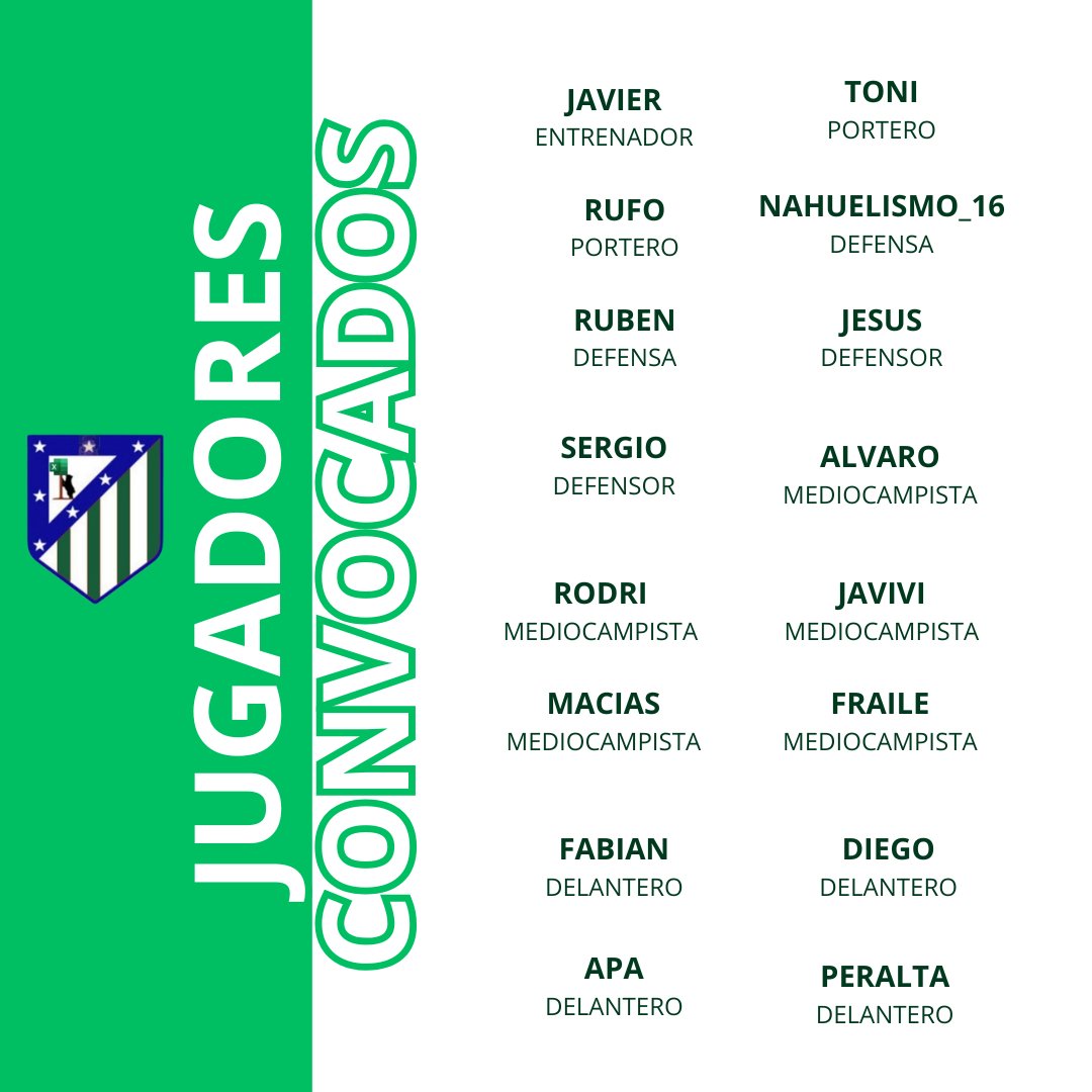 Exceltico de Madrid🟢 (@excelticomadrid) on Twitter photo Convocatoria oficial del club Exceltico de Madrid para esta VI edición de <a href="/TwAtletiCup/">TwAtleti Cup🔴⚪</a> Convocatoria oficial del club Exceltico de Madrid para esta VI edición de <a href="/TwAtletiCup/">TwAtleti Cup🔴⚪</a>