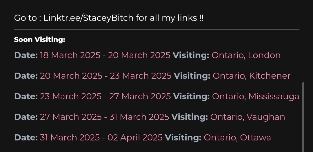 Staceyb669's tweet image. Updated dates for March 💖💖 Duo with @petassenocturne