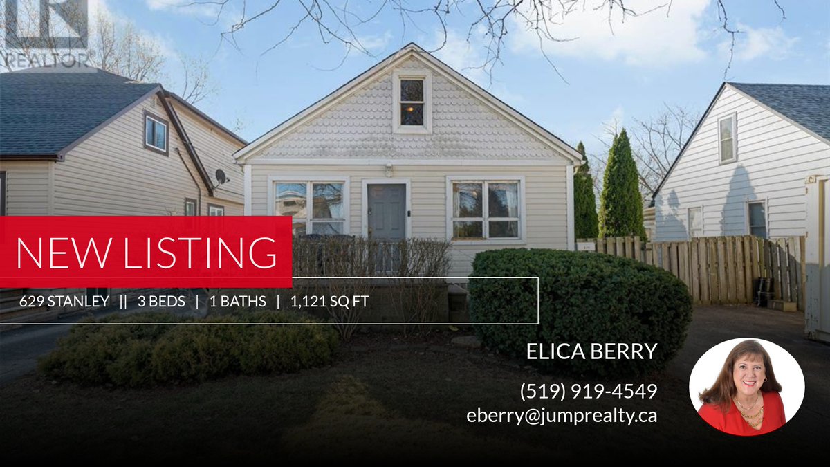 BerryElica's tweet image. 📍 New Listing 📍 Take a look at this fantastic new property that just hit the market located at 629 Stanley in Windsor. Reach out here or at (519) 919-4549 for more information

Elica Berry... homeforsale.at/629_STANLEY_ge…