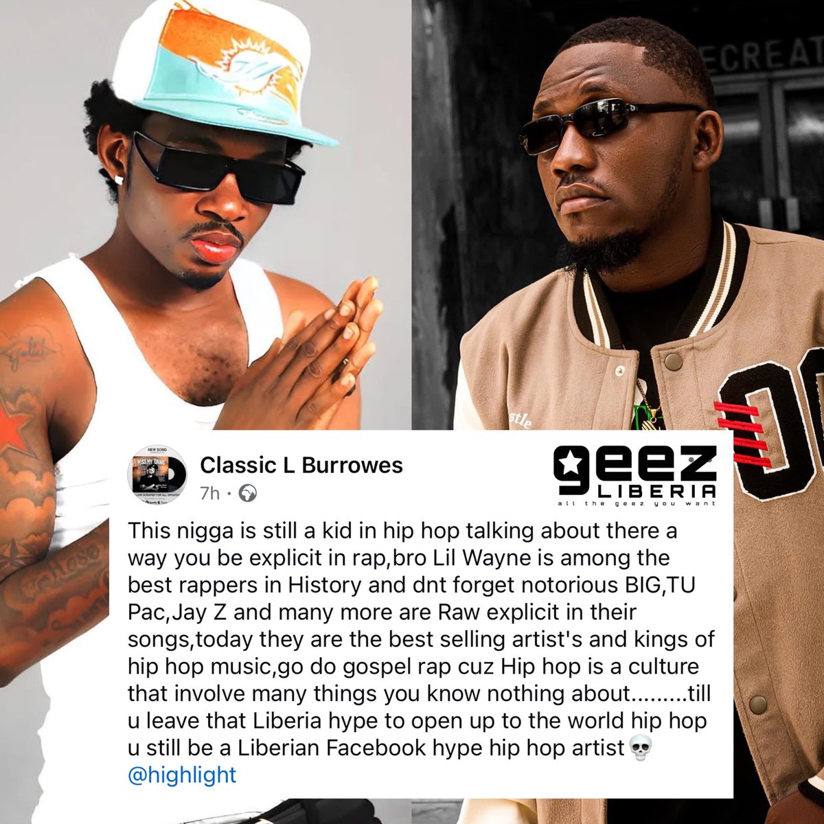 geezliberia's tweet photo. “Expand Your Hip-Hop Horizons or Remain a Facebook Hype Artist” - Liberian Rapper Young Classic Tells Mr. Church...

#geezliberia https://t.co/R89jpfSfFQ