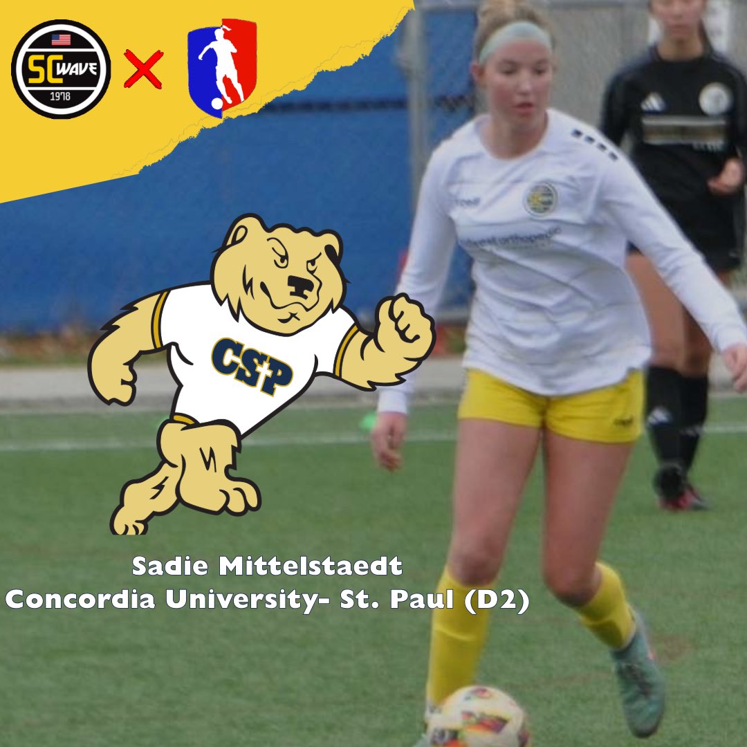 Congrats to Sadie Mittelstaedt on her recent commitment to play Division 2 soccer at Concordia University-St Paul! 
#SCWave
#ProvenPathway