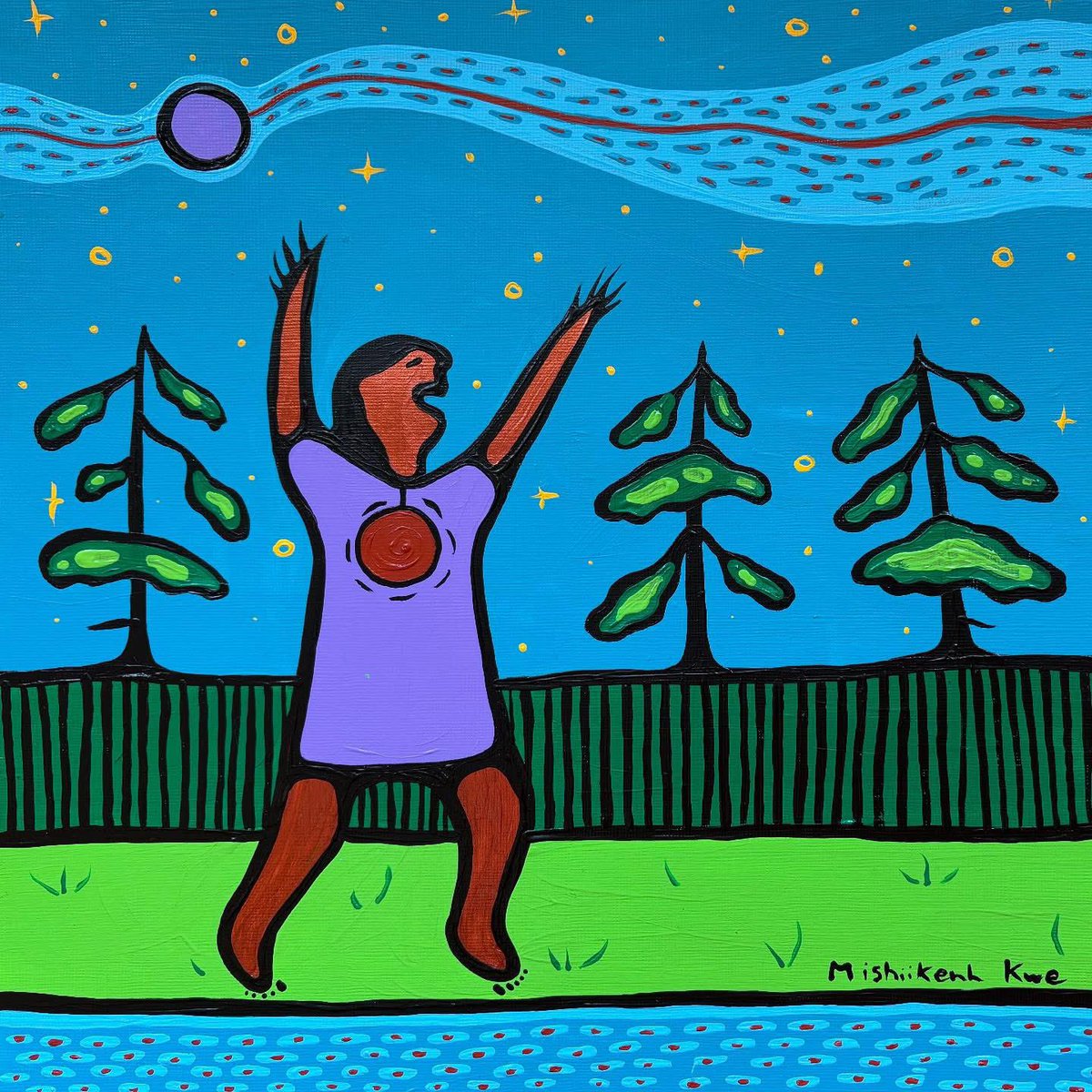 mishiikenhkwe's tweet image. “Take me with you!”
12x12 inches on canvas paper
$400

“Put me back!” 
12x12 inches on canvas paper 
$400

I’ll give you a deal for both, and an even better deal if you can pickup in Chatham, Ontario. Message me for more info.