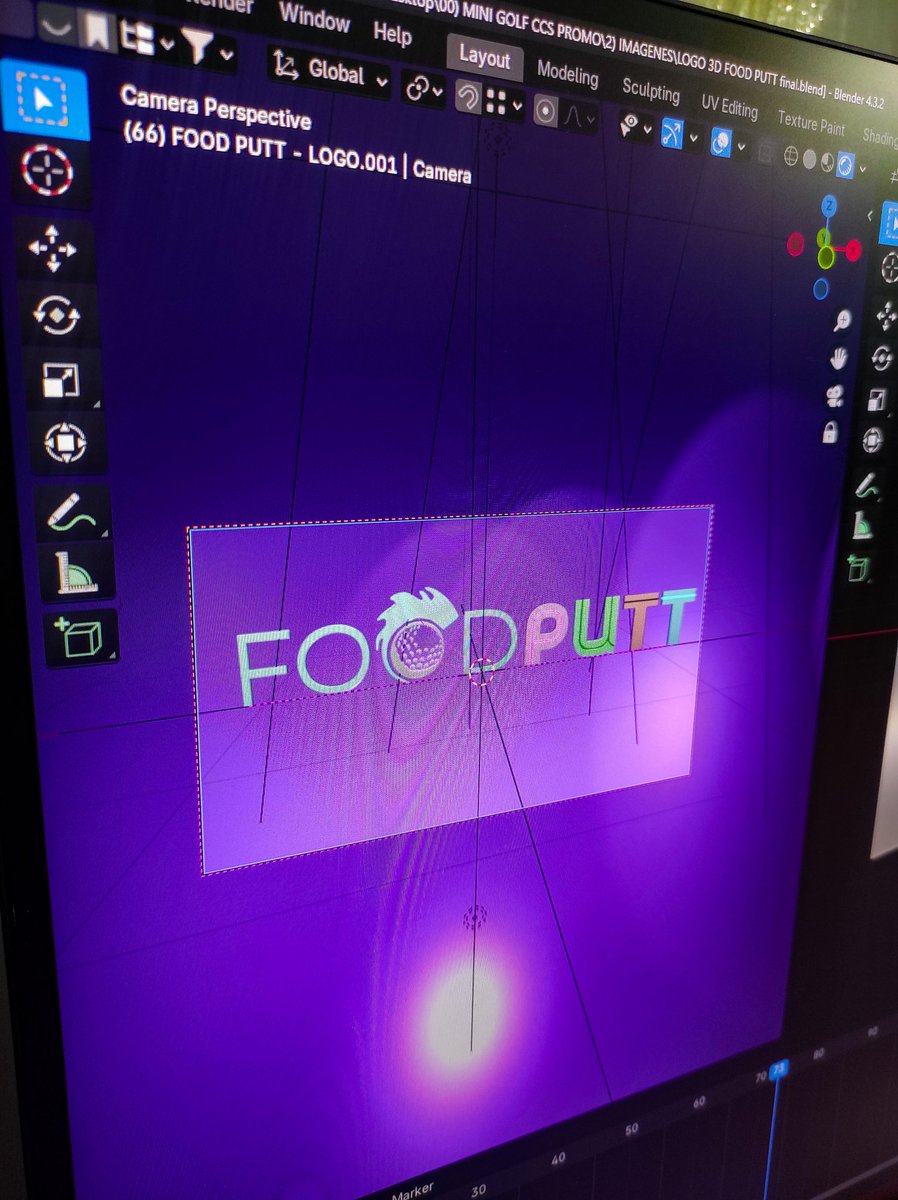 Digitalización y animación 3D del logo FoodPutt CCS 😎🤜🏻🤛🏻😎