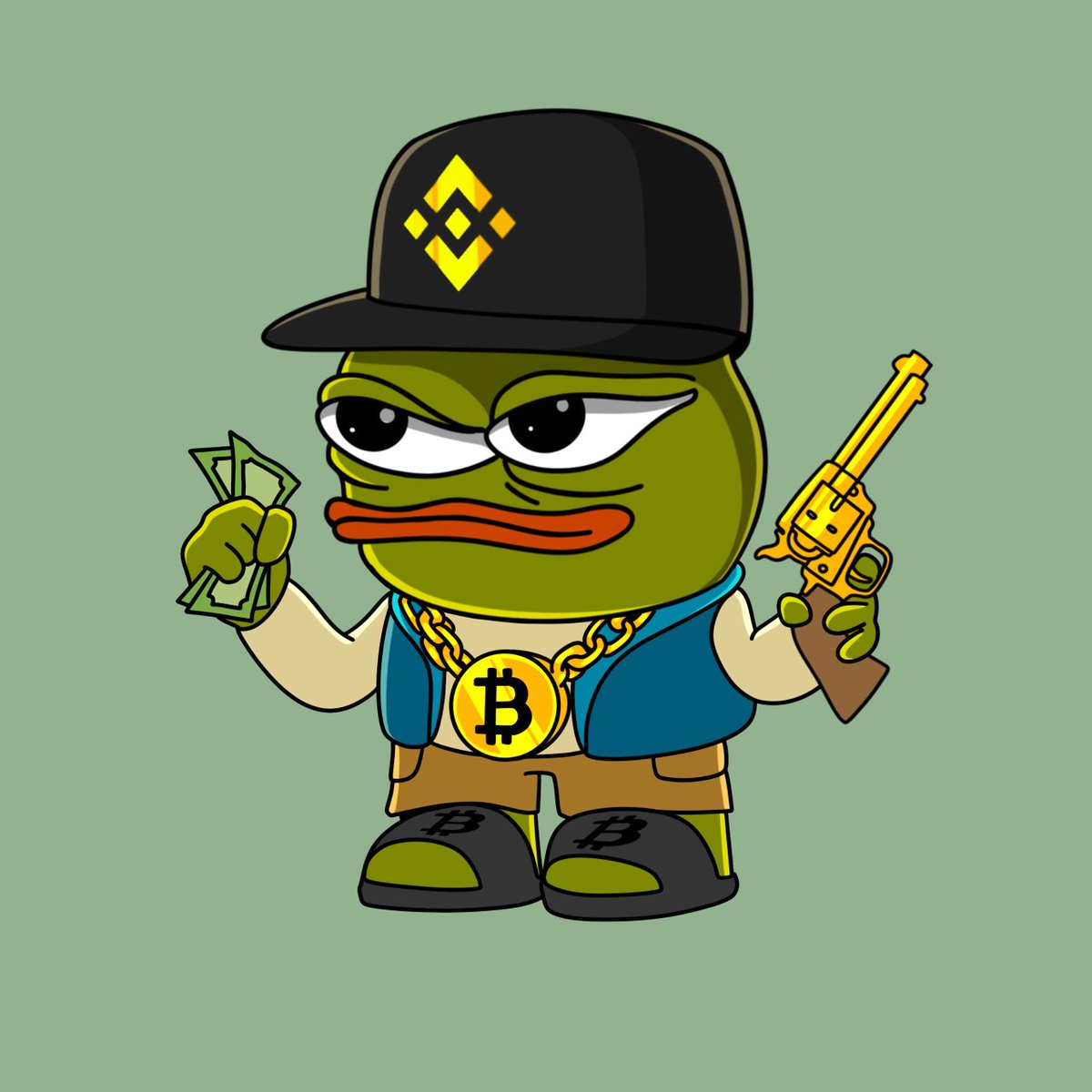 Made some little customizations to the pepe art... The second one looks more dope, You can tell 😎

#Binance  #Bitcoin #BitcoinPepe  #bitcoinpepeart #PEPECOIN #Pepe2 #memecontest #MemeArt