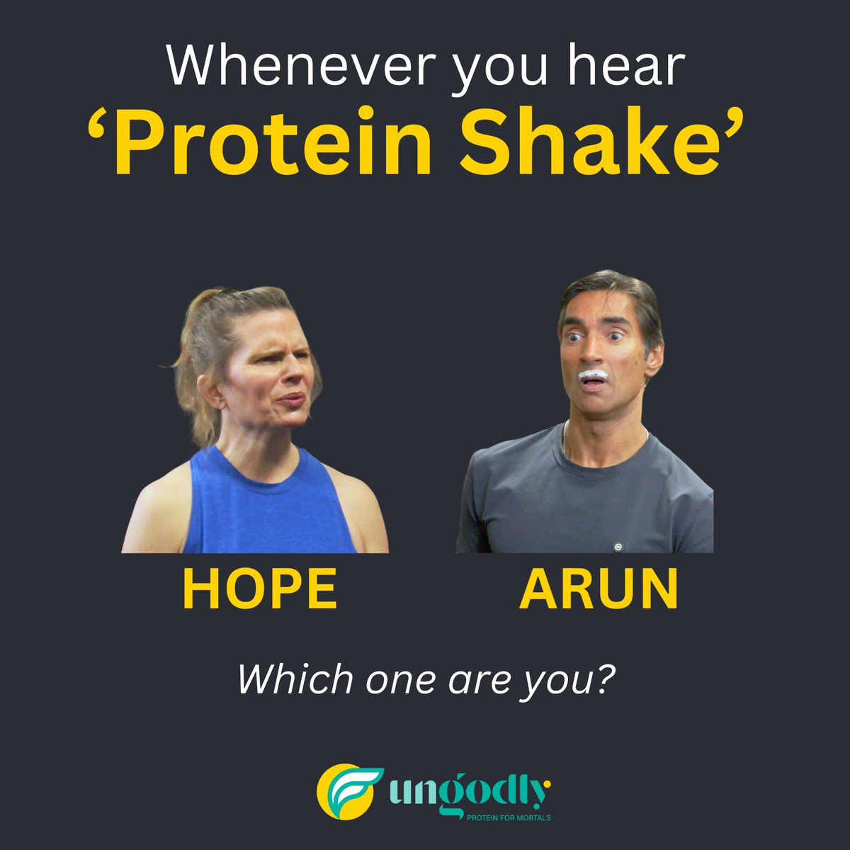 UngodlyProtein's tweet photo. Team Hope: ‘Do I have to drink this? 😖’
Team Arun: ‘Mmm... gains in a glass! 🤩’

Which side are you on?😆💪

#ShakeDebate #ProteinProsVsNoobs #UngodlyProtein #MortalManifesto #GLP1 #WeightLossJourney #ProteinForMortals #TheStruggleIsReal #fitness #gym #health https://t.co/3hkYgD3p1m