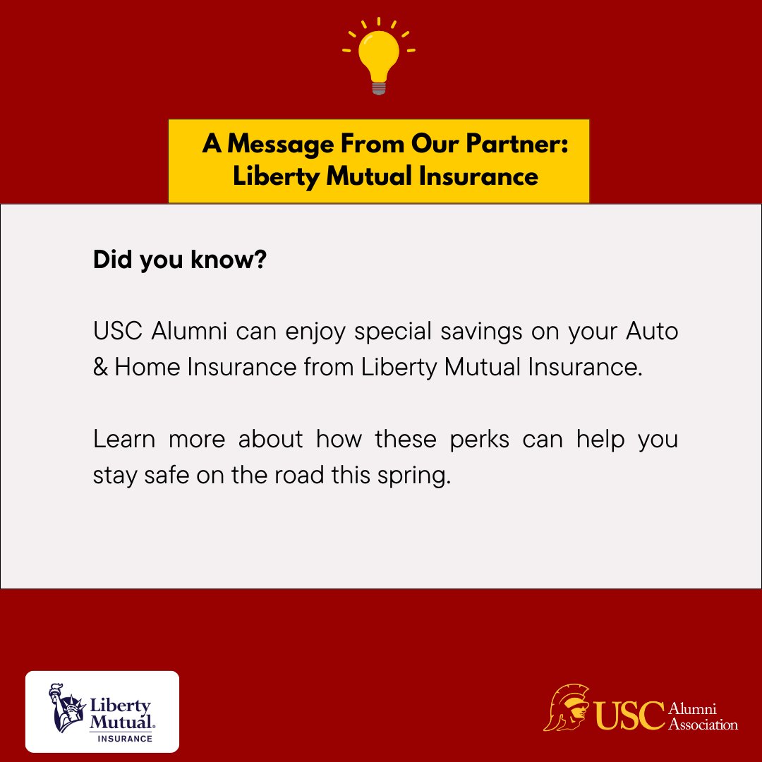 Our partner Liberty Mutual Insurance provides our alumni with special savings and more. Discover more benefits here: bit.ly/3DRRWyn