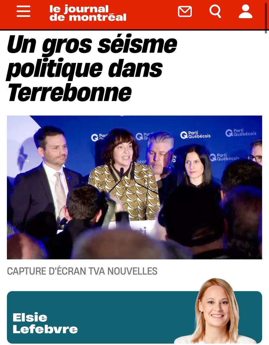 « Si Legault tente de minimiser l’échec d’une partielle, les chiffres parlent.
L’hégémonie caquiste n’est plus et le PQ pourrait bel et bien incarner la solution de rechange en 2026. » 
L’article ici 👉🏼 journaldemontreal.com/2025/03/18/vic…