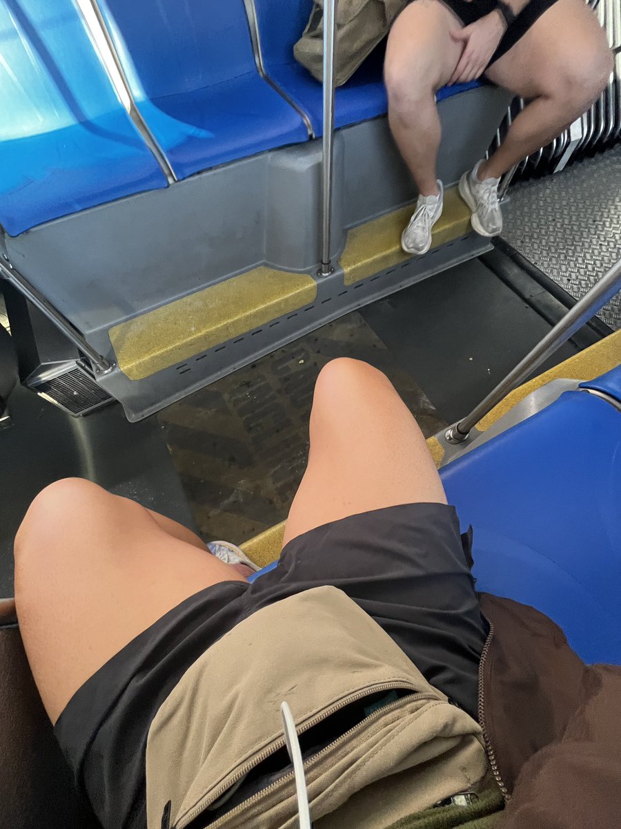 had a thigh-off with a guy on the bus today
