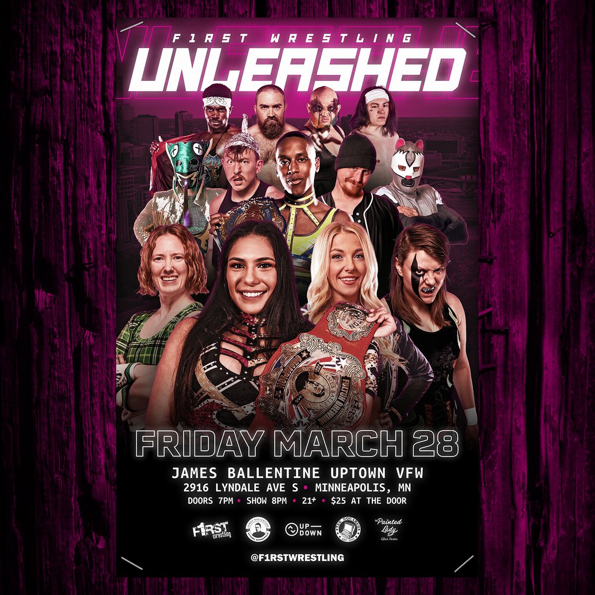 F1RST Wrestling (@f1rstwrestling) on Twitter photo ⚠️F1RST Wrestling: 𝑼𝑵𝑳𝑬𝑨𝑺𝑯𝑬𝑫⚠️
NEXT FRIDAY | March 28th
<a href="/UptownVFW/">James Ballentine VFW</a> | Minneapolis, MN
Doors 7pm | Show 8pm | 21+ Event
❗️LIMITED TICKETS REMAIN❗️
🎟️ eventbrite.com/e/f1rst-wrestl… ⚠️F1RST Wrestling: 𝑼𝑵𝑳𝑬𝑨𝑺𝑯𝑬𝑫⚠️
NEXT FRIDAY | March 28th
<a href="/UptownVFW/">James Ballentine VFW</a> | Minneapolis, MN
Doors 7pm | Show 8pm | 21+ Event
❗️LIMITED TICKETS REMAIN❗️
🎟️ eventbrite.com/e/f1rst-wrestl…