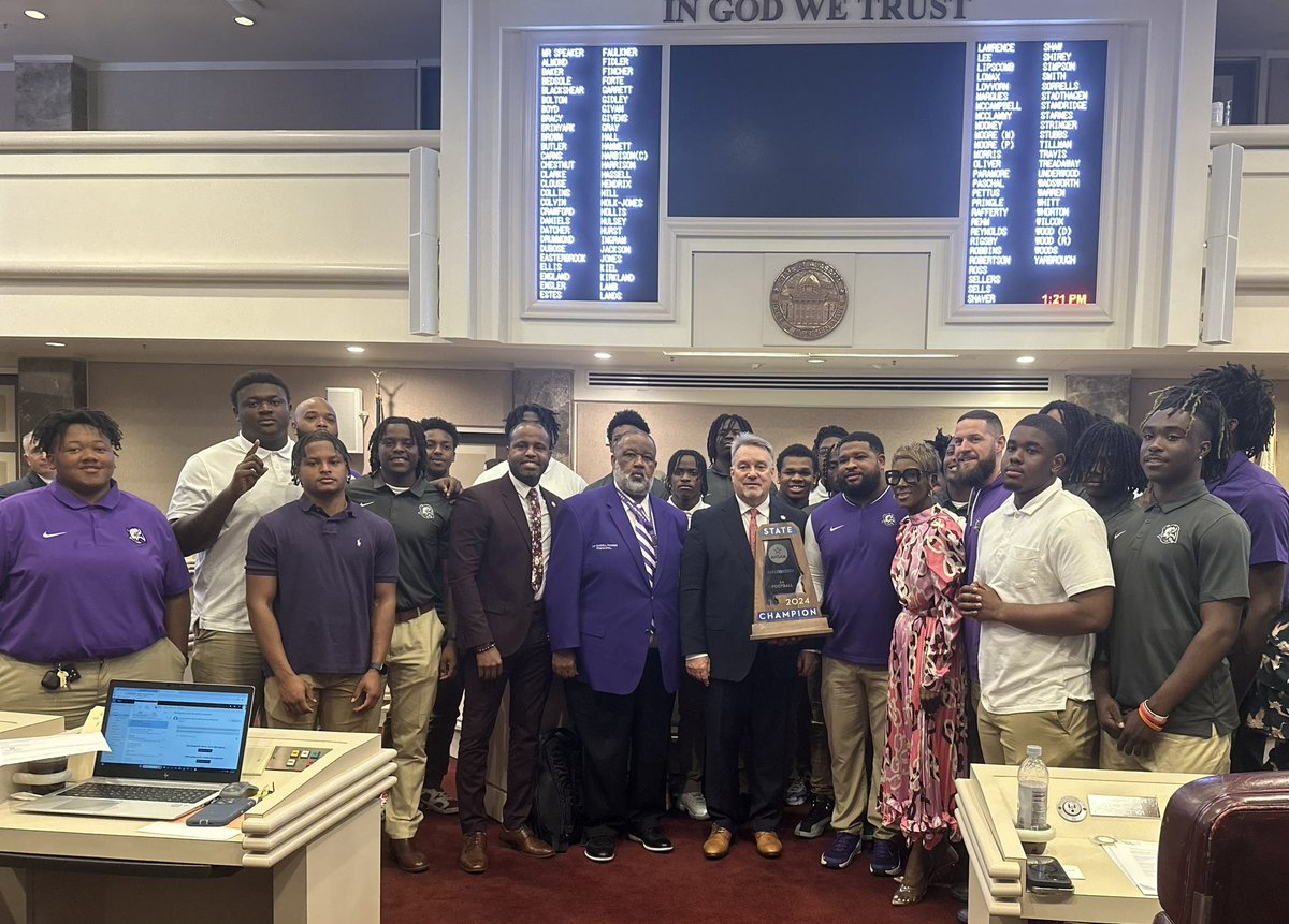 AHParkerFootba1's tweet photo. The Alabama State Senate &amp; House honored the A.H. Parker Thundering Herd for winning the 2024 6A State Championship! 🏆

Thank you to Sen. Rodger Smitherman, Rep. Juandalynn Givan &amp; Lt. Gov. Will Ainsworth for recognizing our hard work

#FearTheHerd #6AChamps #BusinessAsUsual https://t.co/zLPnd693eU