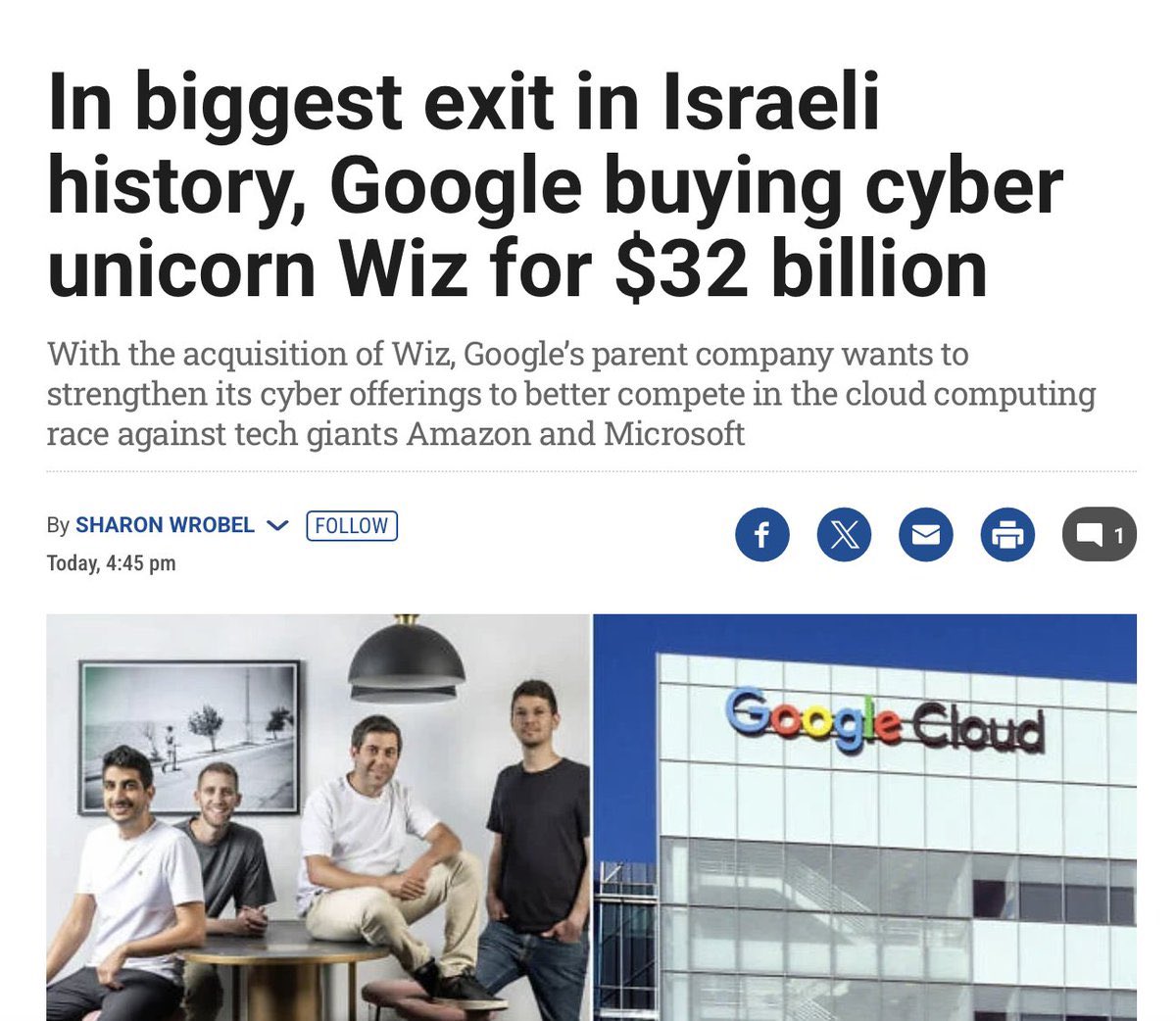 uricohenisrael's tweet image. In the last 24 hours:

- An Israeli company sold for $32B
- An Israeli actress got a star in Hollywood
- An Israeli NBA rising star delivered another outstanding performance

While antisemitic losers boycott Starbucks and chant intifada, we keep building💪🏼

Am Yisrael Chai🇮🇱