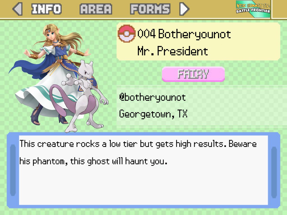 North Texas Smash Club (@ntscsmash) on Twitter photo Watch out, it's Mr. President! <a href="/botheryounot/">Botheryounot</a> is playing in NTSC Summit IV: Battle Frontier! His goal is to crush the competition with his skill, fundamentals, and... puns?!? Watch out, it's Mr. President! <a href="/botheryounot/">Botheryounot</a> is playing in NTSC Summit IV: Battle Frontier! His goal is to crush the competition with his skill, fundamentals, and... puns?!?