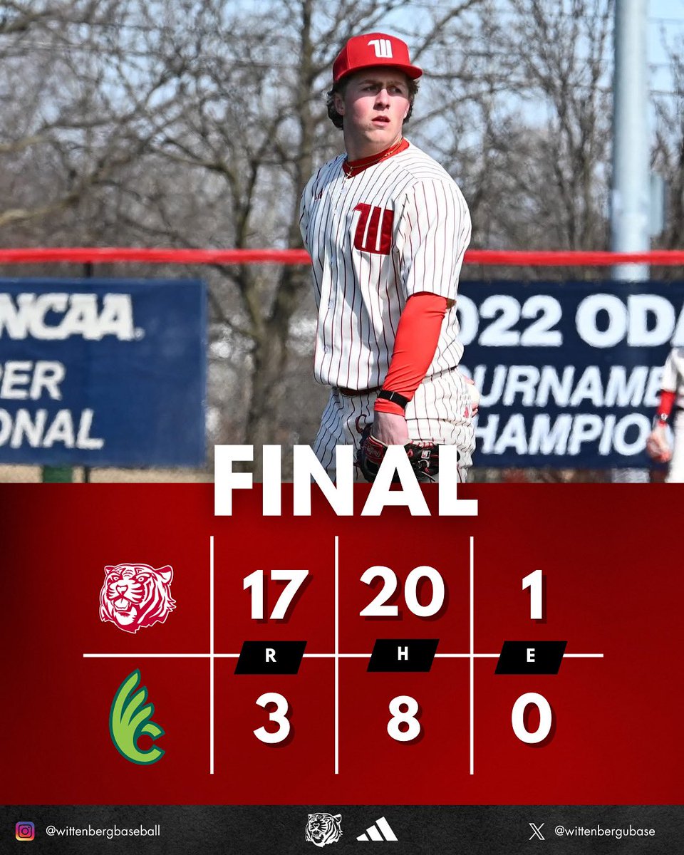 Midweek W

Rodriguez 3-3 2 2Bs, 2 RBIs
Thewes 3-4 RBI
Thomas 2-4 HR, 2B, RBI
Chilicki 2-5 3 RBIs
Dietz 2-3 RBI
Williams 2-2 2 RBIs
Marando 2-5 2B
MacAuley 1-1 2B, 3 RBIs
Meyer 1-1 2B
Koons RBI

Thewes 4 IP, 3 H, ER, 3 Ks
Treece (W), Laufman, Wilcox, &amp; Maynard scoreless in relief