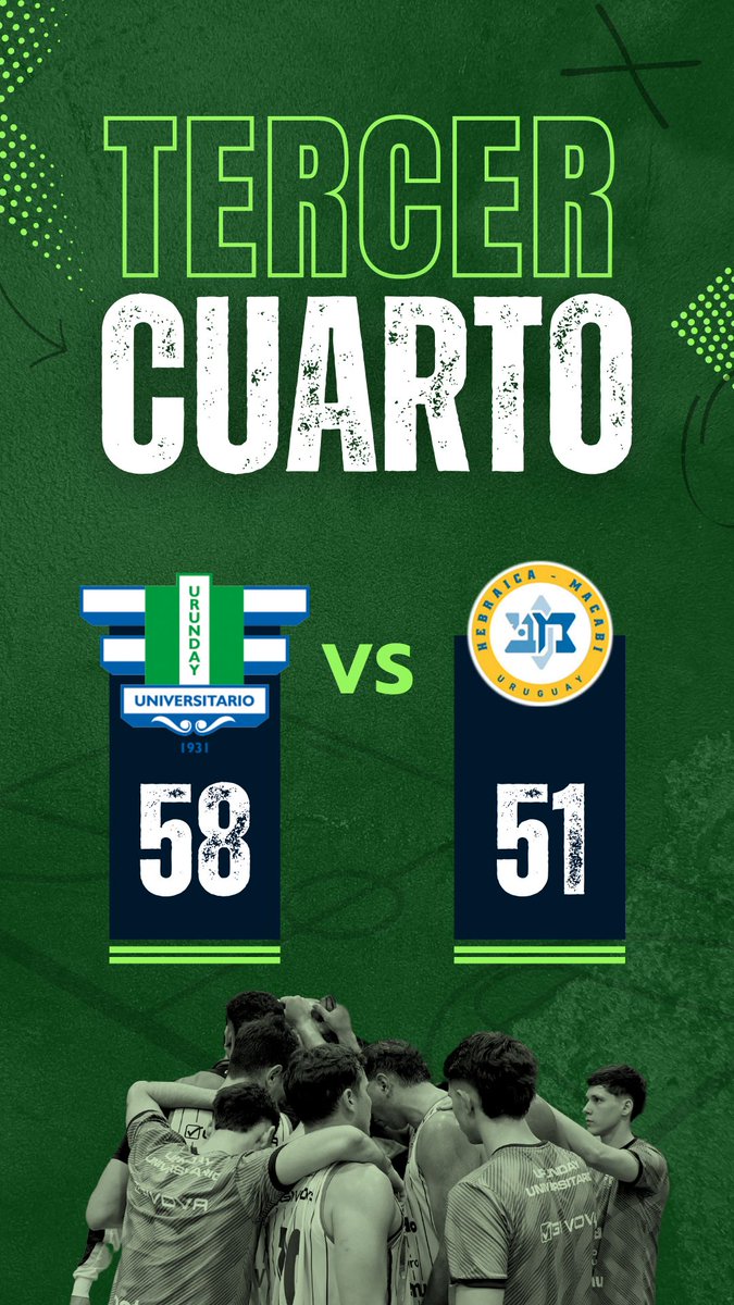 Club Urunday_oficial (@cluburunday) on Twitter photo Final del tercer cuarto
<a href="/ClubUrunday/">Club Urunday_oficial</a> vs <a href="/Hebraica_Macabi/">Hebraica y Macabi - Oficial</a>
Somos deporte!!!
<a href="/LUB_Uy/">Liga Uruguaya de Básquetbol</a> Final del tercer cuarto
<a href="/ClubUrunday/">Club Urunday_oficial</a> vs <a href="/Hebraica_Macabi/">Hebraica y Macabi - Oficial</a>
Somos deporte!!!
<a href="/LUB_Uy/">Liga Uruguaya de Básquetbol</a>