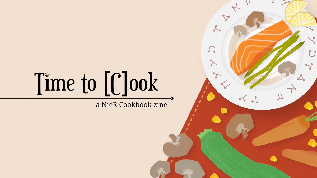 AutomataFanbook's tweet photo. Time to [C]ook, a NieR Cookbook Zine!🖤🤍🖤  

We are an unofficial, fan-made, for-charity cookbook zine celebrating the wonderful world of NieR and it’s food—Wait YONAH, DONT TOUCH THAT  

Contributor Apps for Chefs and Artists open Mar 20th ! https://t.co/CO0tErVRgw https://t.co/YCXNwZESko