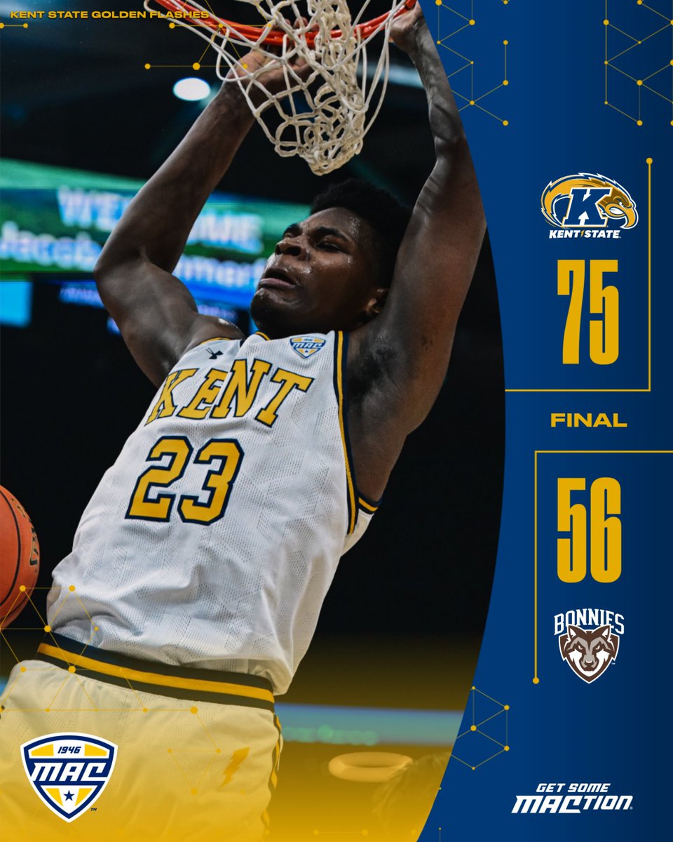 MACtion (@macsports) on Twitter photo Flashes Win! ⚡️
Kent State dominates the glass in enemy territory to move on to the NIT second round 💪
<a href="/KentStMBB/">Kent State Men's Basketball</a> | #MACtion Flashes Win! ⚡️
Kent State dominates the glass in enemy territory to move on to the NIT second round 💪
<a href="/KentStMBB/">Kent State Men's Basketball</a> | #MACtion