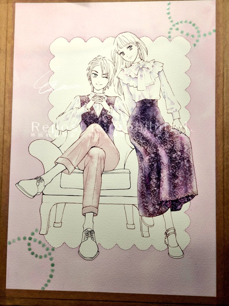 最新扉絵の簡単メイキング~。
濃い色を塗るときは…勇気!
ローズ系のカラー好きです😉
今LINEマンガで、【Wジュリ】【WジュリⅡ】が1~3巻(23話)まで無料キャンペーン中です✨
4巻が50%OFFとなっています!
https://t.co/yNMy33rM1J
誕生日なので読んで貰えると嬉しいな🌸🌸
無料は3/27日までです😃