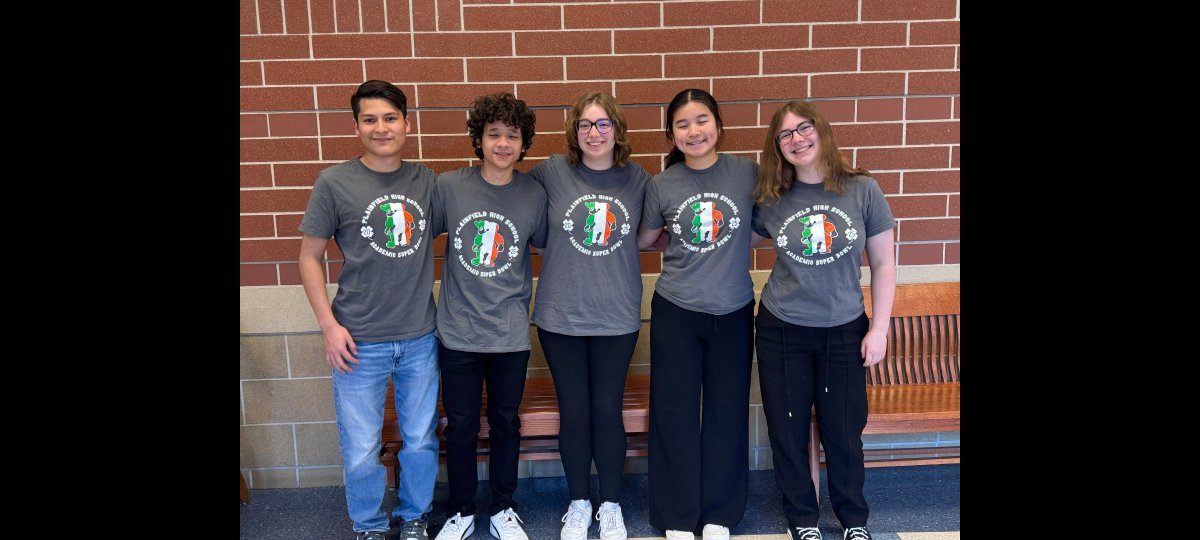 PetersStacey's tweet photo. Congratulations to the Plainfield High School Academic Super Bowl English team for winning 1st place in the Mid-State Conference Competition at Franklin High School! @PCSCQuakers @BSchwanekamp @QuakerPrincipal https://t.co/TsFM1yj95H