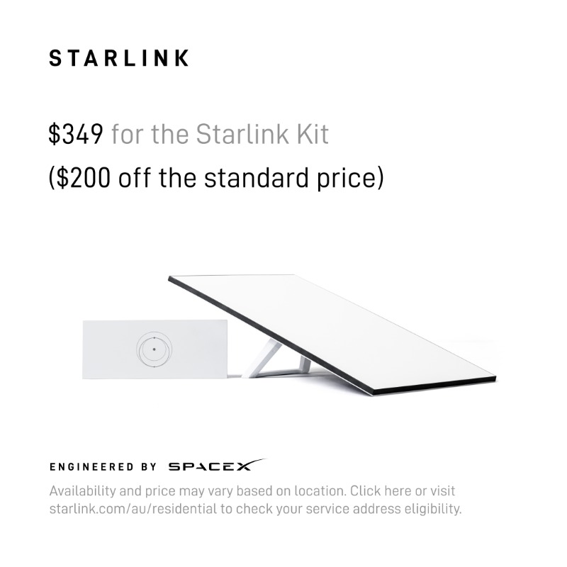 Starlink's tweet photo. Save $200 on the Starlink Kit
Offer ends 31 March