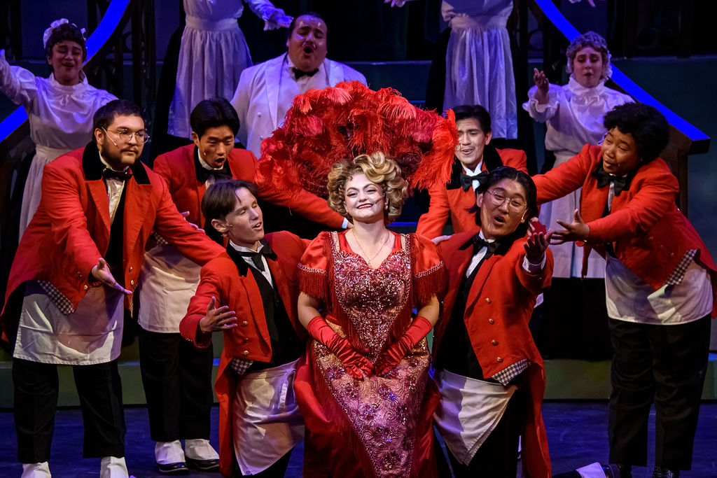 Musical standard gets major production at Cypress. Check out these images of "Hello, Dolly!" with the biggest sets in 13 years, according to crew. bit.ly/3DSn8xt 🔷